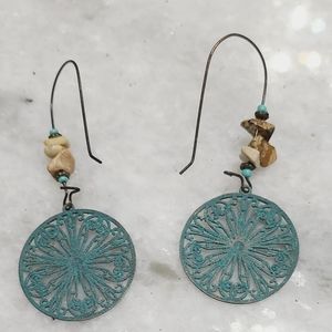 Boho Handmade beautiful natural pierced earrings NEW